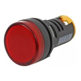 5 Sinaleiros Led Iluminado 22mm 220v Vermelho L20 Metaltex
