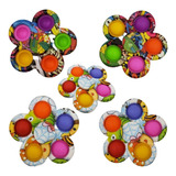 5 Spinner Pop It Fidget Toy Brinquedo Antistres Bolha Atacad Cor Colorido