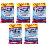 5 Super Tratamento Semanal Genco Para Piscina Oxigenco 400g