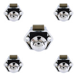 5 Trava Push Lock Motorhome Trailer Armários Cromada 20mm