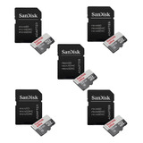 5 Unidades De Micro Sd 32gb Sandisk Ultra 100mb/s