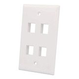 5 Unuidades -espelho 4x2 Com 4 Saidas Para Keystone Branco