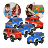 5 X Carrinho Para Pista Trilha Maluca - Somente O Carrinho Cor Vermelho E Azul Personagem Tracks