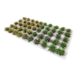 50 Arbustos Grama Estática 6mm - Maquetes - 2 Tons De Verde