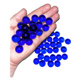 50 Bolinhas De Gude Azul Aquário Luxo Decoração Bluesky