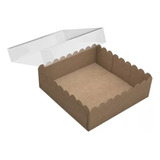 50 Caixas 12x12x4 C/tampa Transparente - Doce/bombom/gourmet