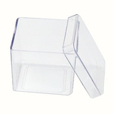 50 Caixinha Acrílica 4x4 Transparente Lembrancinha Atacado