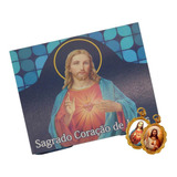 50 Cartão Com Medalha Do Sagrado Coração De Jesus