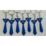 50 Chaveiros Gravatinha Azul Hora Da Gravata Lembranca
