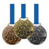 50 Medalhas Handebol Metal 35mm Ouro Prata Bronze