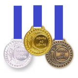 50 Medalhas Metal 29mm Honra Ao Mérito Ouro Prata Bronze