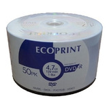 50 Mídia Virgem Dvd-r Ecoprint Logo 4.7gb Filme Jogo