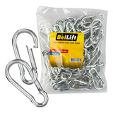 50 Mosquetão 4x40mm Com Trava Galvanizado Beltools
