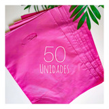 50 Sacolas Plástica Premium Boca De Palhaço 20x30 Cor Pink