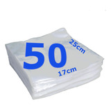 50 Sacos Plástico 17x25cm Embalagem Ranhurada Seladora Vacuo