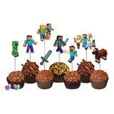 50 Tags Toppers P/ Docinho Doces Minecraft
