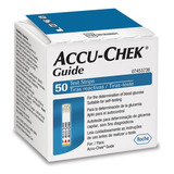 50 Tiras De Teste Glicemia Glicosimetro Accu Chek Guide