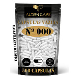 500 Cápsulas Vazias De Gelatina Branca No 000 (1.400mg)