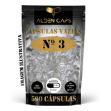 500 Cápsulas Vazias De Gelatina Incolor No 3 (150mg)