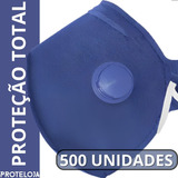500 Mascara Repirador Pff2 C/ Válvula N95 Proteção Trabalho