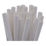 5000 Canudos De Papel Biodegradável 197 X 6mm Branca Cor Branco