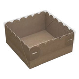 50x Caixas 8x8x4 Com Tampa Transparente - Doces/bombom/gourm