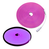 5m Mangueira Fita Led 12v Neon Corte2,5cm Alto Brilho+ Fonte Cor Da Luz Roxo 110v/220v