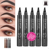 5x Caneta Delineadora Sobrancelha Fio A Fio Prova D'água 24h Bella Boutique Cor #5 Preto