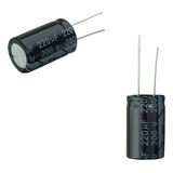 5x Capacitor Eletrolítico 220uf X 200v 105º Kit C/ 5 Peças - Chip Sce