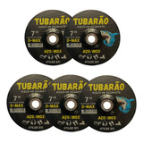 5x Disco De Desbaste 7'' Polegadas Metal Inox Tubarão