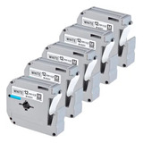 5x Fita Para Rotulador Pt-m95wt Pt-m95bk Mk231 M-231 M-k231 Cor Branco