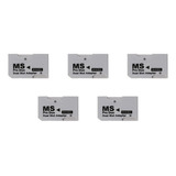 5x Leitor De Cartão Memory Stick Pro Duo Micro-sd Tf Para Ms