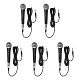 5x Microfone De Karaokê Portátil Profissional Com Fio Dynami
