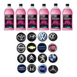 6 Aditivo Radiador Orbi Rosa Concentrado Carro Caminhão 1l