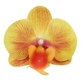 6 Anel Argola Pregador Prendedor Guardanapo Orquídea Amarela