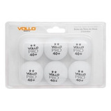 6 Bolas Bolinhas Ping Pong Tenis Mesa 40+ Plástico 2 Estrela Cor Branco