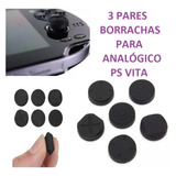 6 Borrachas Grip Silicone Analógico Ps Vita Fat Slim