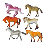 6 Cavalo De Borracha Miniatura Animal Haras Fazenda