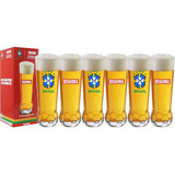 6 Copos Bola Seleção Brasileira Copa Do Mundo Brahma 420ml Cor Transparente