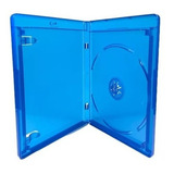 6 Estojo Capa Box Blu-ray Simples Azul Logo Cromado Novo