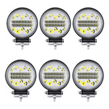 6 Farol De Milha Led Redondo 102w 12v/24v Truck Caminhão 