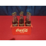 6 Garrafinhas Coca-cola Mais Engradado, Anos 80 *raro (1)