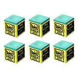 6 Giz Para Taco De Sinuca Triangle Profissional Verde Bilhar Cor Verde-claro