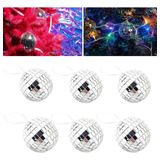 6 Globo Bolade Vidro Espelho Refletor Discoteca Festa Bol5cm
