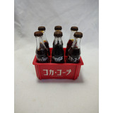 6 Minis Garrafas E Engradado Da Coca Cola