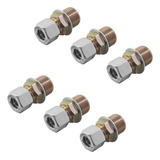 6 Niple Conector Latão Tubo 12mm X Rosca M22