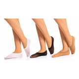 6 Pares Meia Fina Sapatilha Invisível Antiderrapante Scarpin