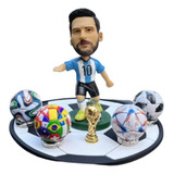 6 Peças De Estátua De Lionel Messi De 13 Cm, Boneca De Futeb