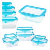 6 Peças De Potes Herméticos Para Alimentos Transparentes
