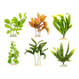6 Plantas De Seda P/ Decoração, Aquários, Vasos, Lagos